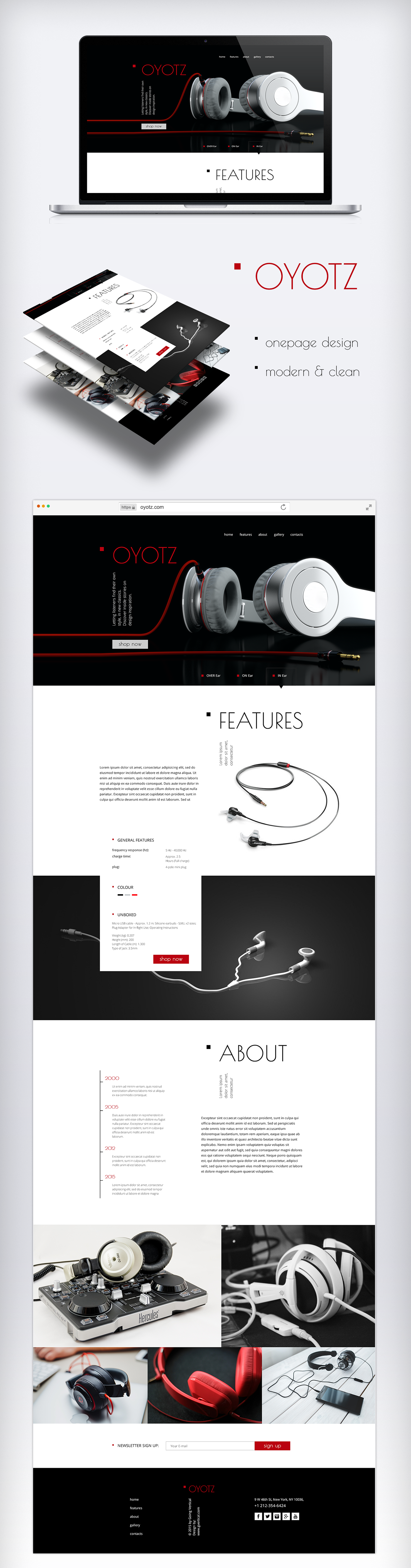  Landing page магазина наушников