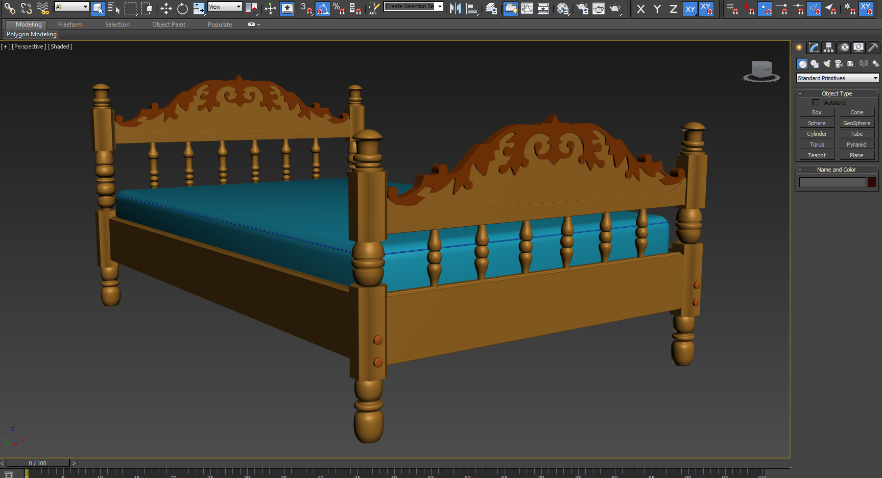 Wooden bed "Glory"