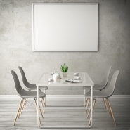 living white room 3d illustration