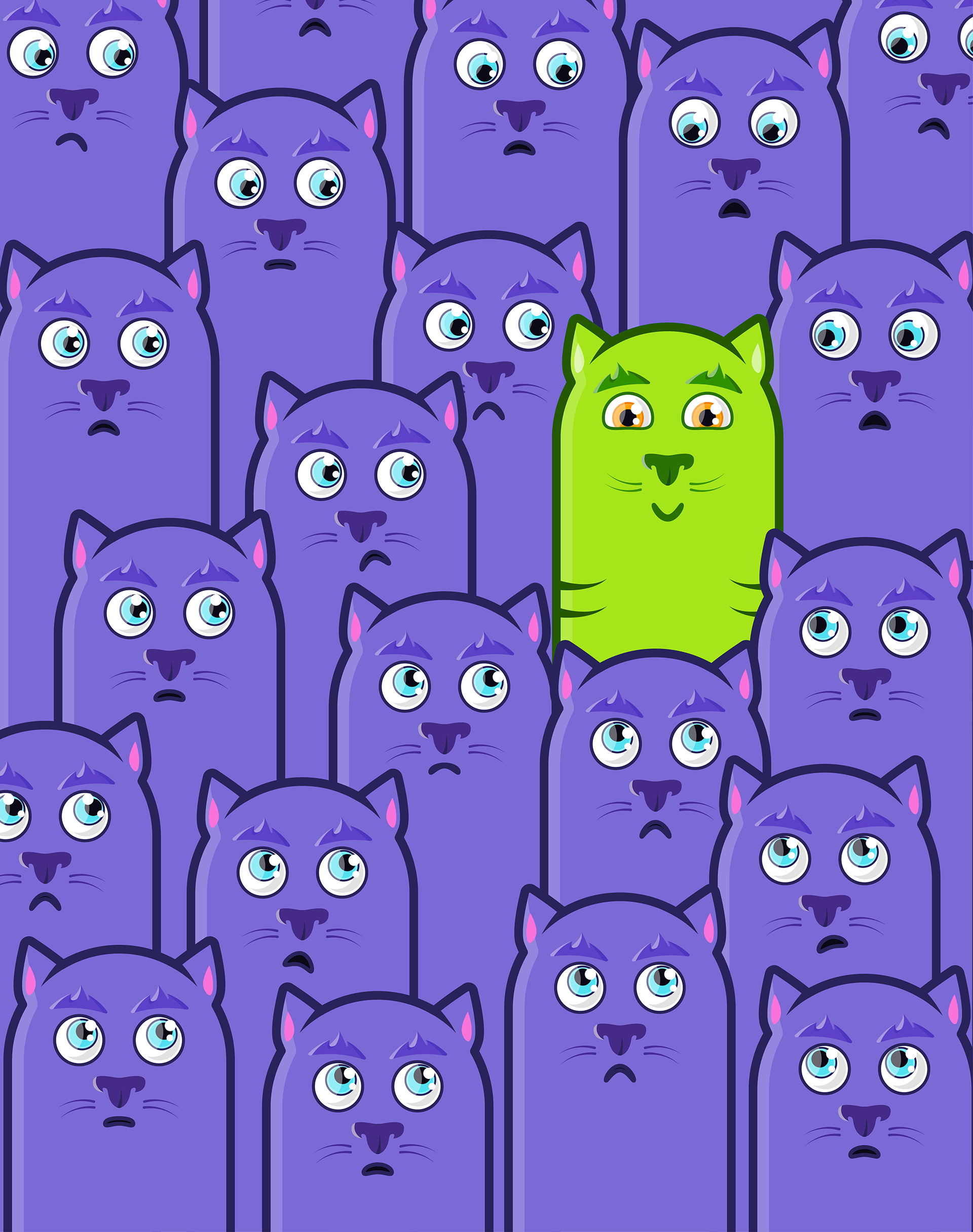 Иллюстрация с котами