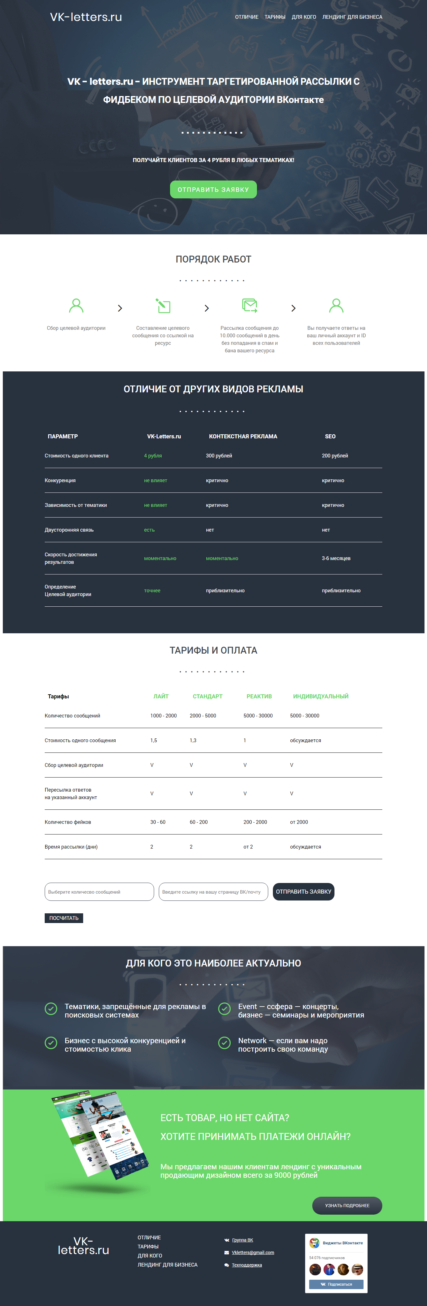 Landing Page  Word Press