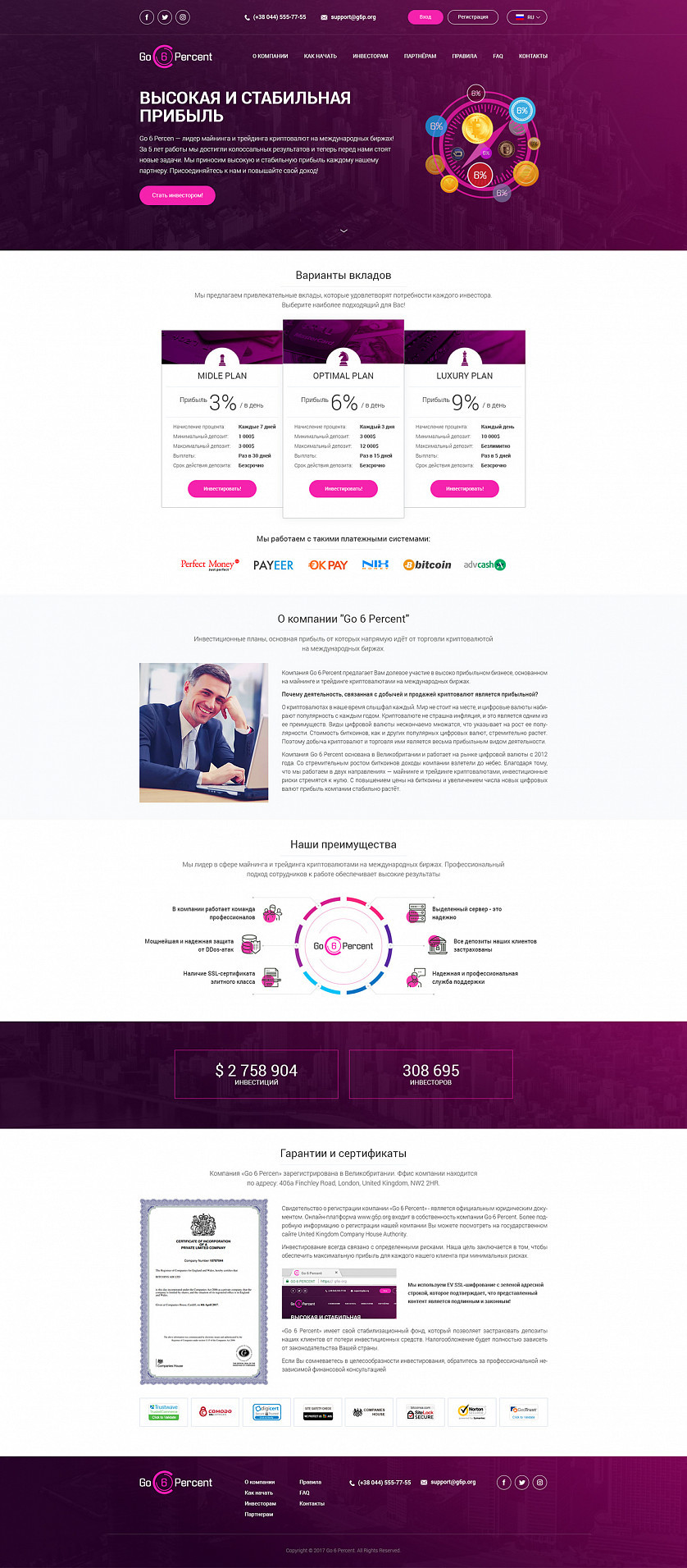 верстка сайта портфолио