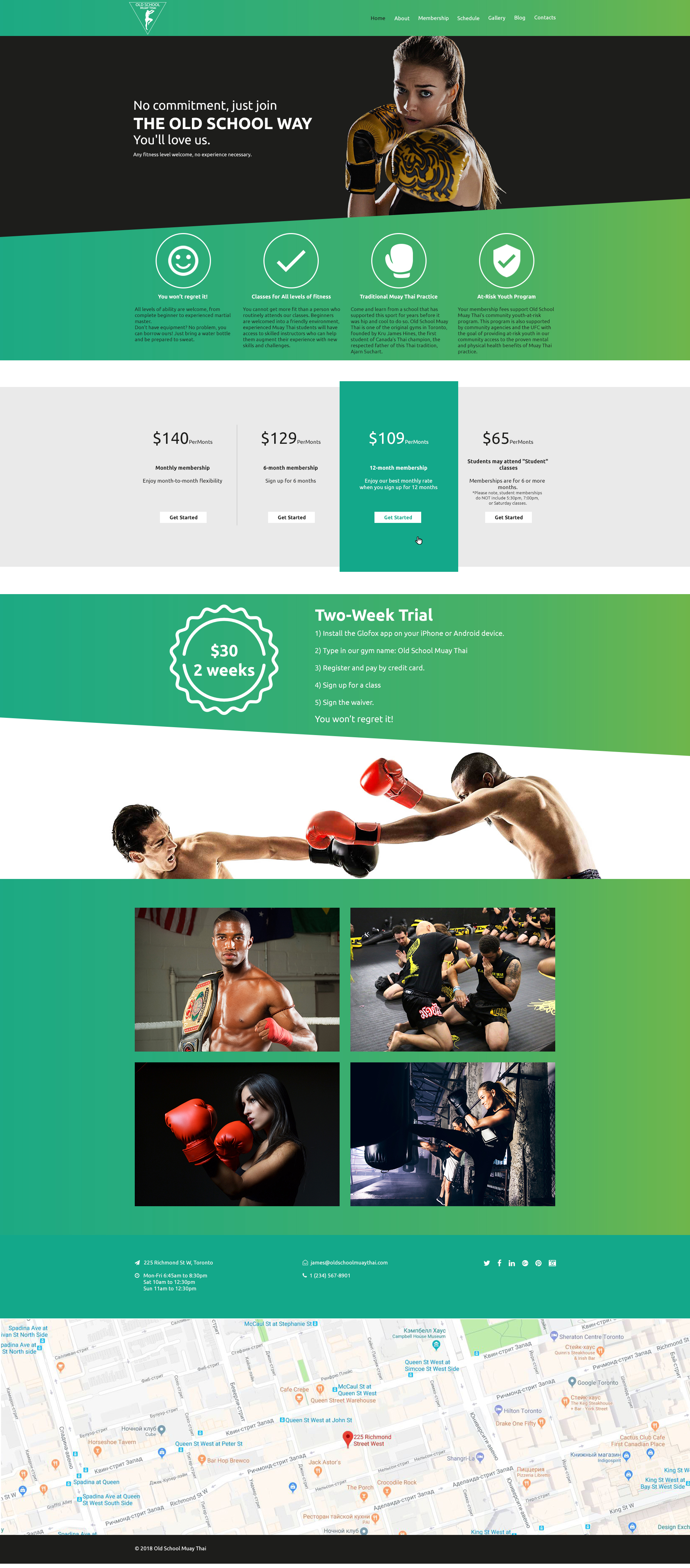 Thai boxing template