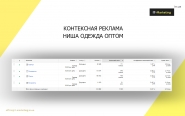 Контекстная реклама ниша продажа одежды оптом 