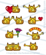 Позитивные, мультяшные котики