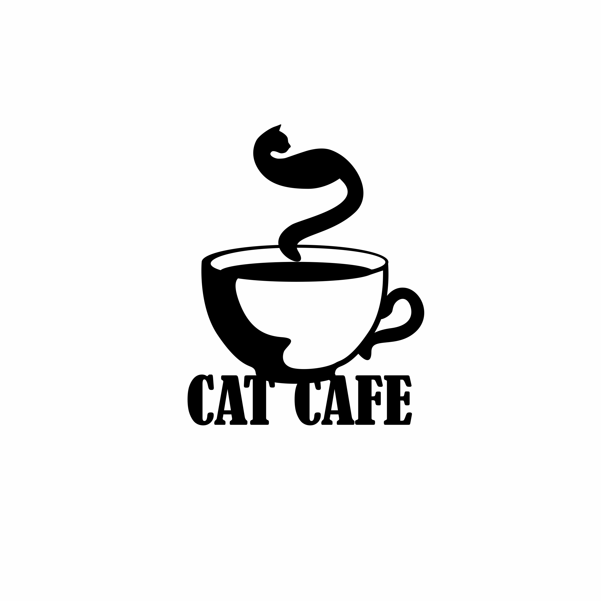 Логотип для котокафе
