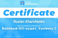 Сертификат "Базовый SEO-аудит. Уровень 2"