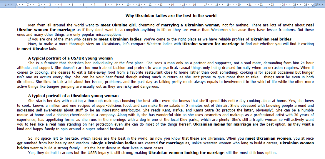 Why Ukrainian ladies are the best in the world. Английский копирайт