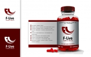 Лого и фирменный стиль для F-Live и дизайн упаковки