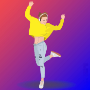Девушка танцует