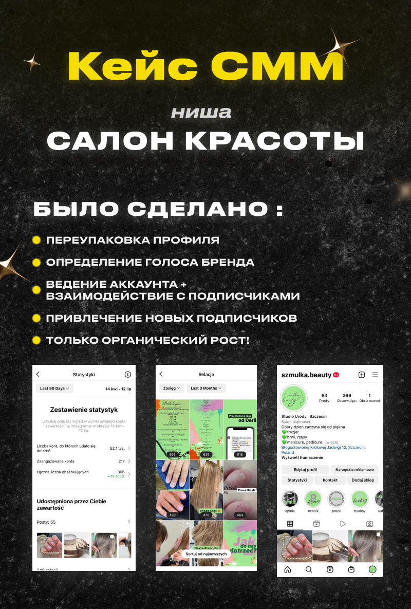 Ведение Инстаграм / СММ для Салона Красоты