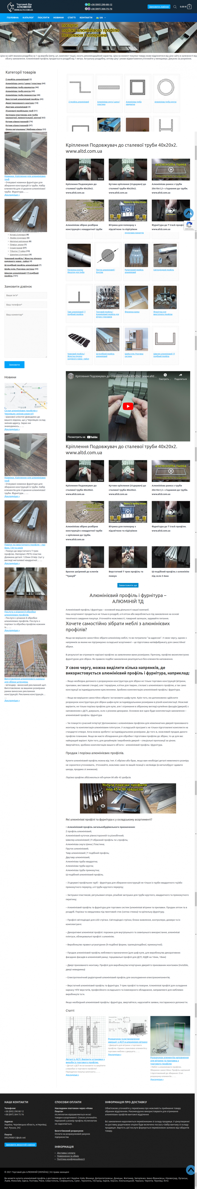Создание сайта и наполнение товарами